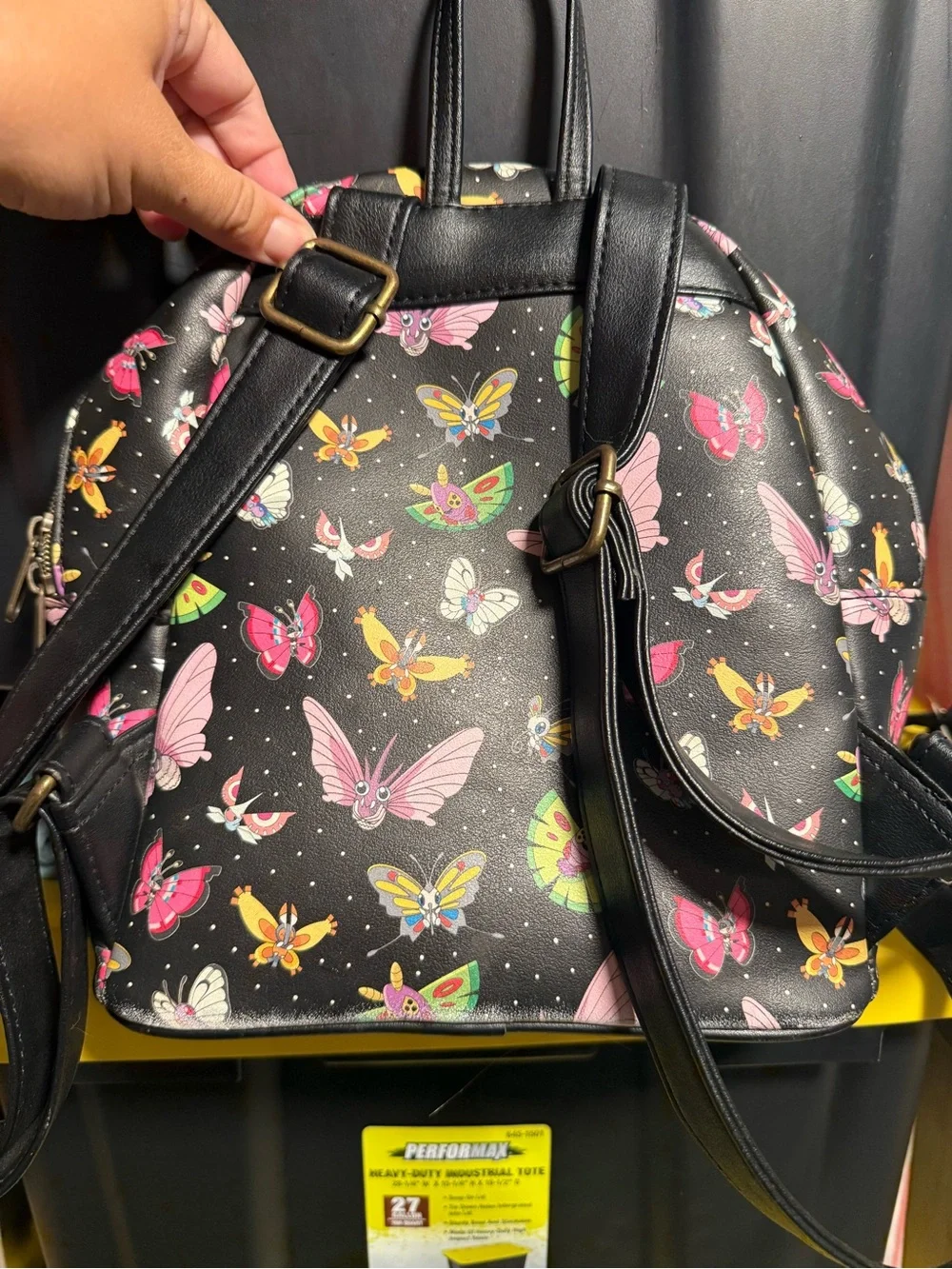 Loungefly Pokemon Black Mini Backpack with Colorful Butterfly Print
